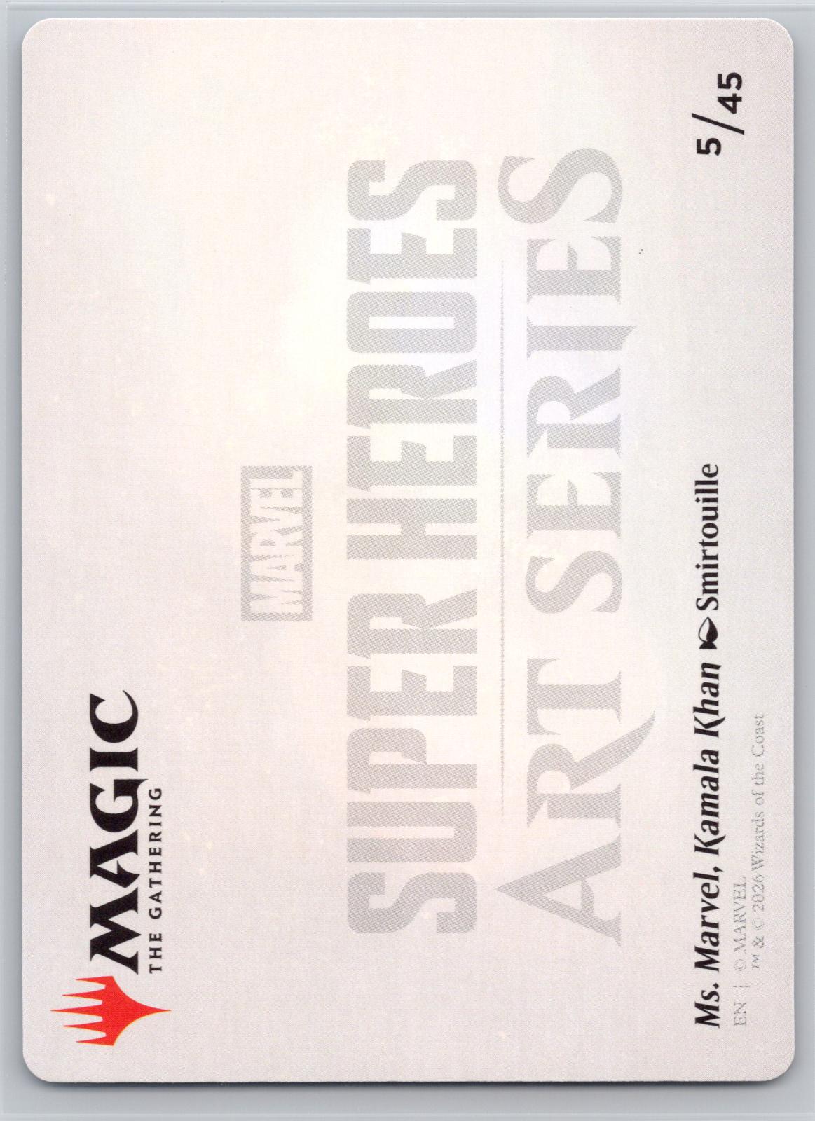 Ms. Marvel, Kamala Khan Art Card Art Series: Marvel Super Heroes M:TG NM