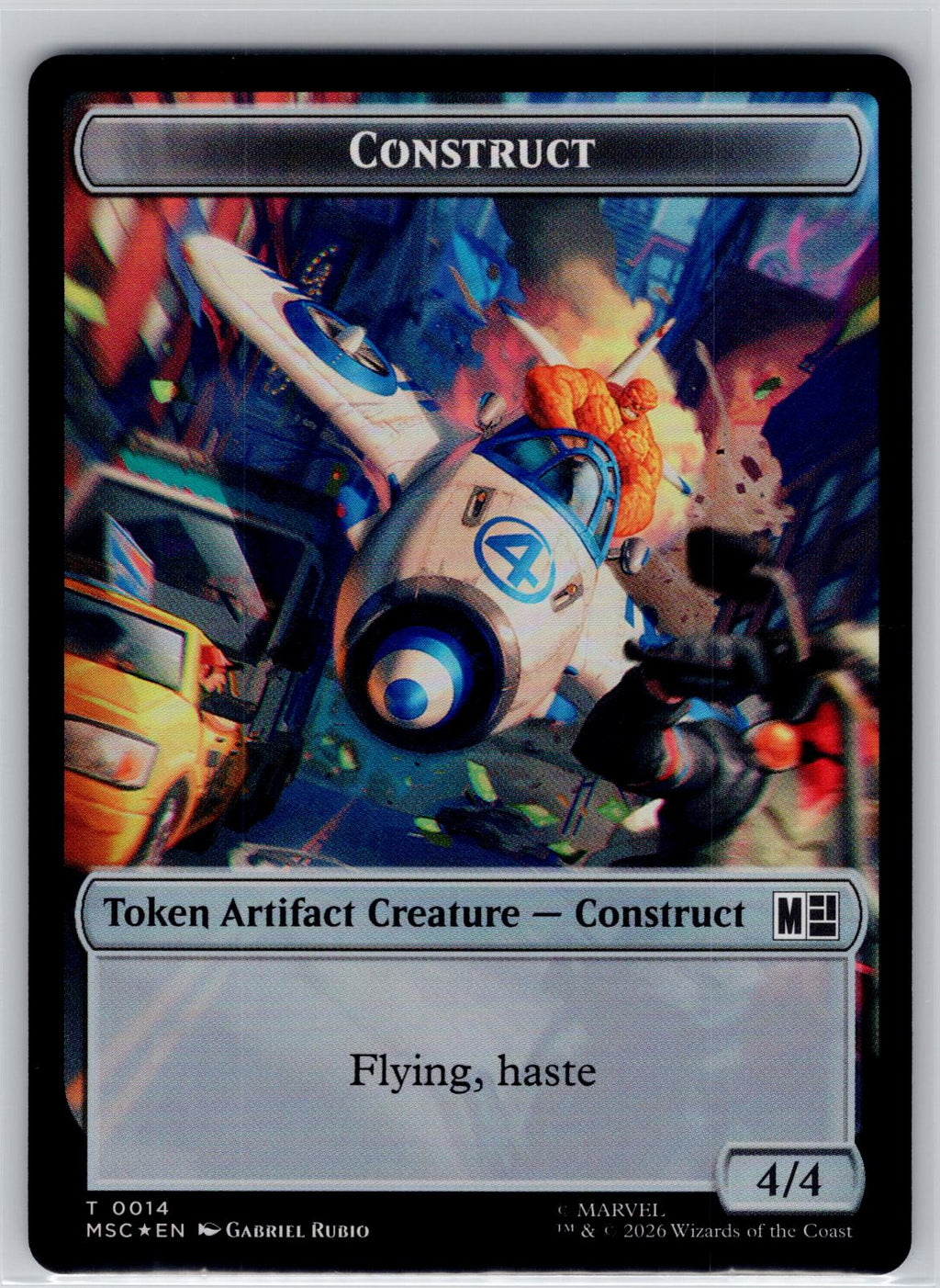 Goat // Construct 2-Sided Token Holo Commander: Marvel Super Heroes M:TG Foil NM