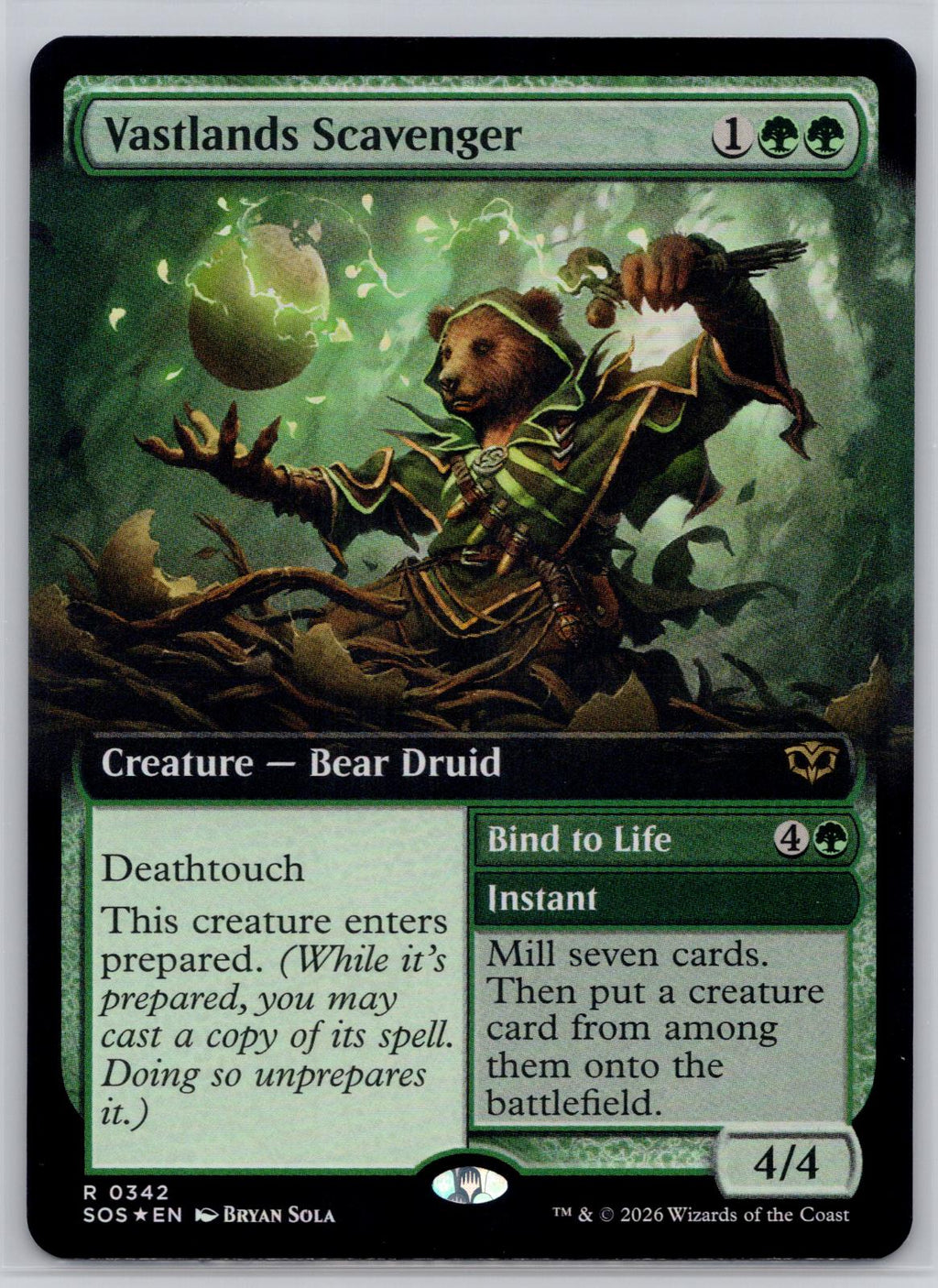 Vastlands Scavenger (Extended Art) Secrets of Strixhaven M:TG Foil NM