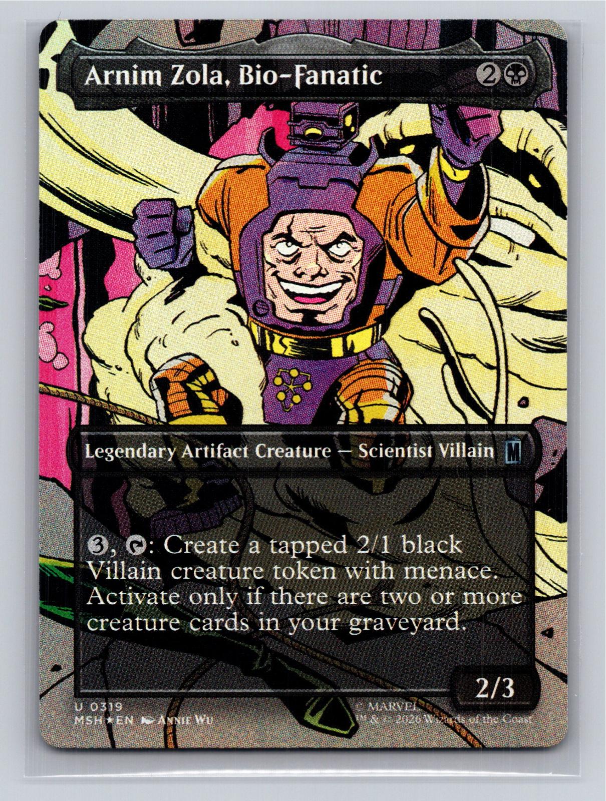 Arnim Zola, Bio-Fanatic (Borderless) Marvel Super Heroes MtG Foil NM