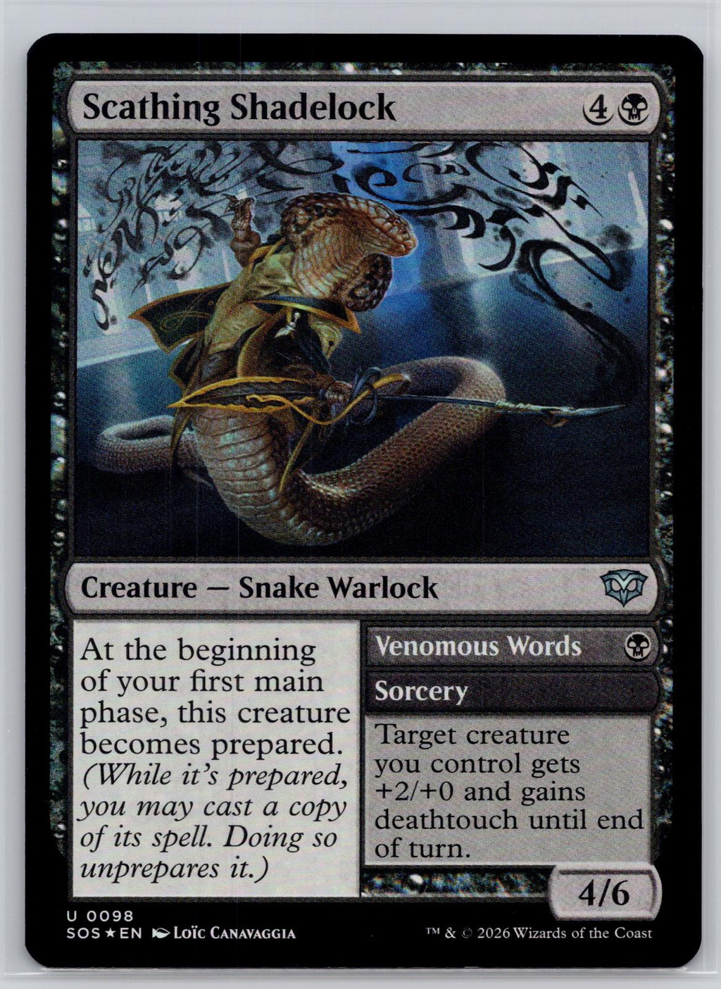 Scathing Shadelock Secrets of Strixhaven Magic: The Gathering Foil Near Mint