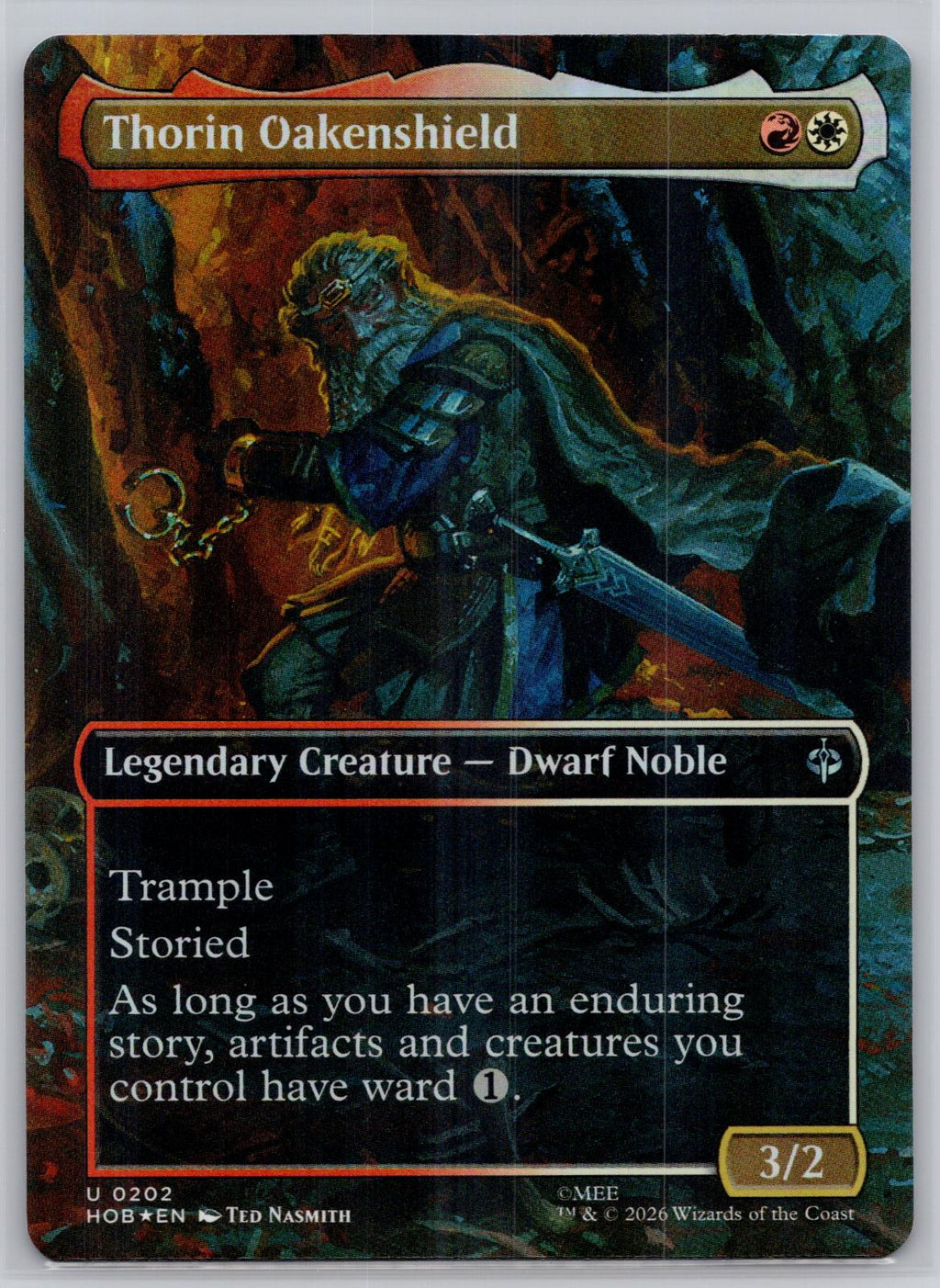 Thorin Oakenshield (Borderless) The Hobbit Magic: The Gathering Foil Near Mint