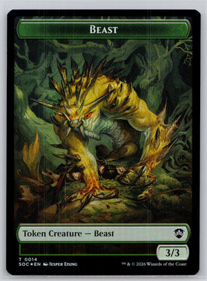 Beast//Primo, Indivisible 2-Sided Token Holo Commander: SSOS M:TG Foil NM