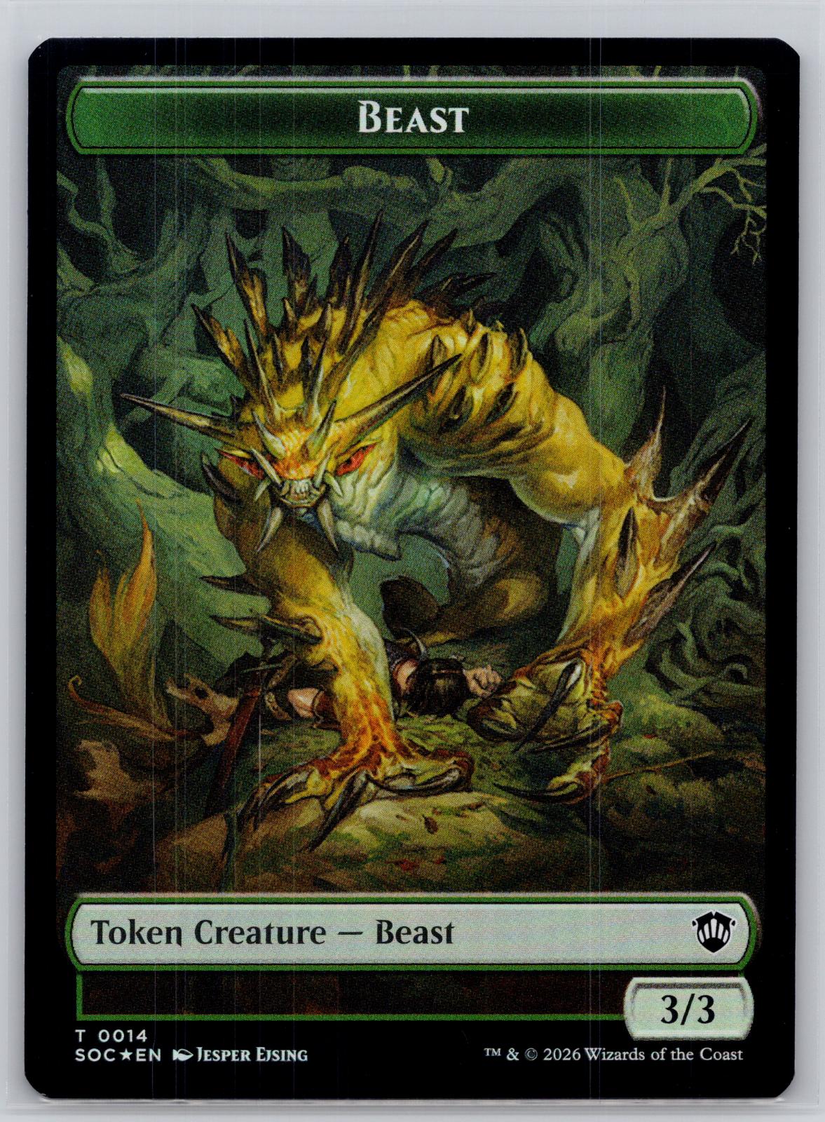 Beast//Primo, Indivisible 2-Sided Token Holo Commander: SSOS M:TG Foil NM