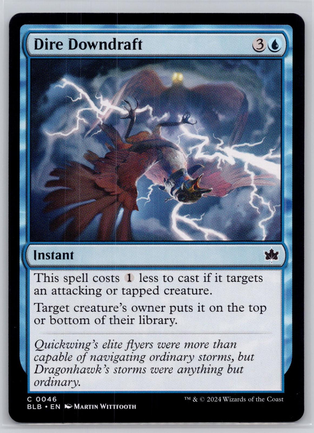 Dire Downdraft Bloomburrow Magic: The Gathering Near Mint