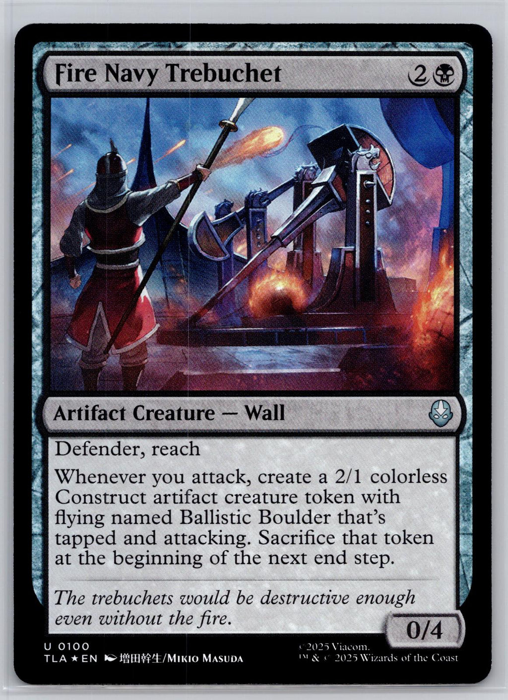 Fire Navy Trebuchet Avatar: The Last Airbender Magic: The Gathering Foil NM