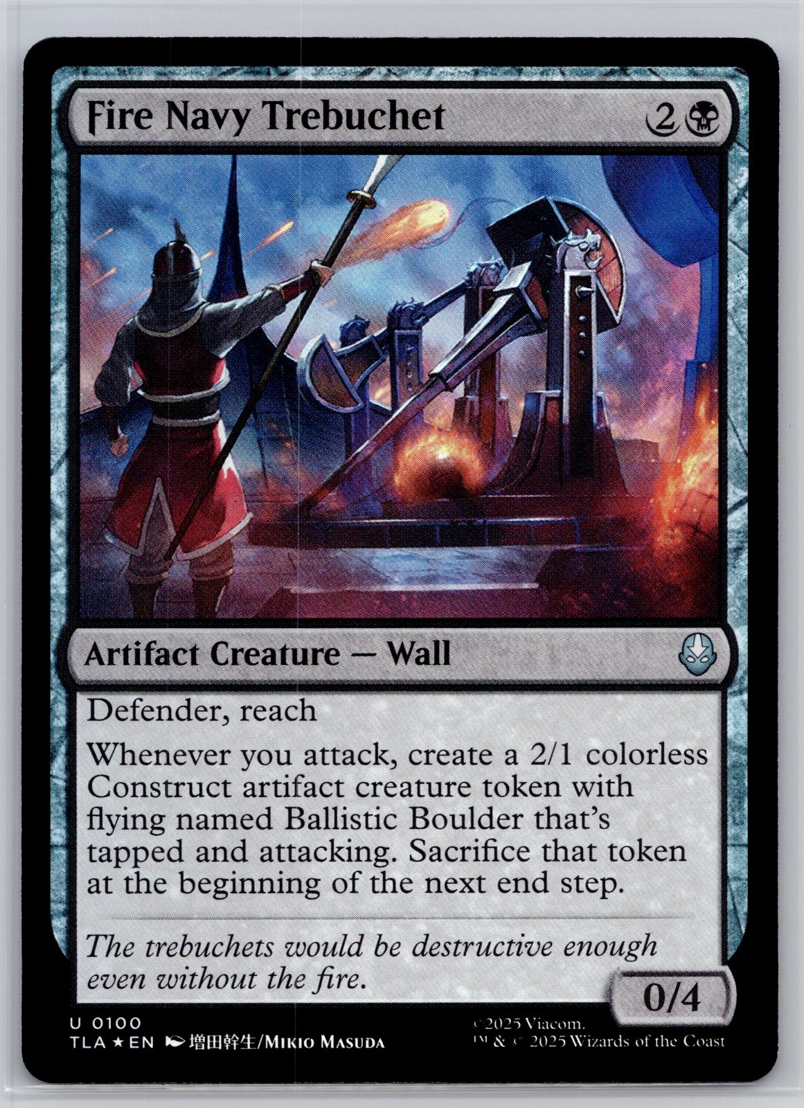 Fire Navy Trebuchet Avatar: The Last Airbender Magic: The Gathering Foil NM