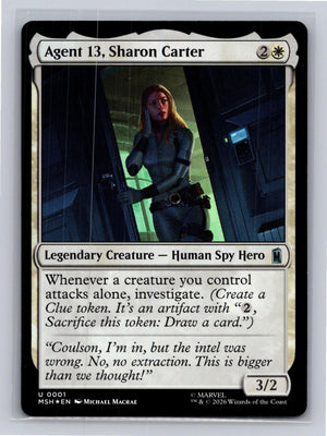 Agent 13, Sharon Carter Marvel Super Heroes Magic: The Gathering Foil Near Mint
