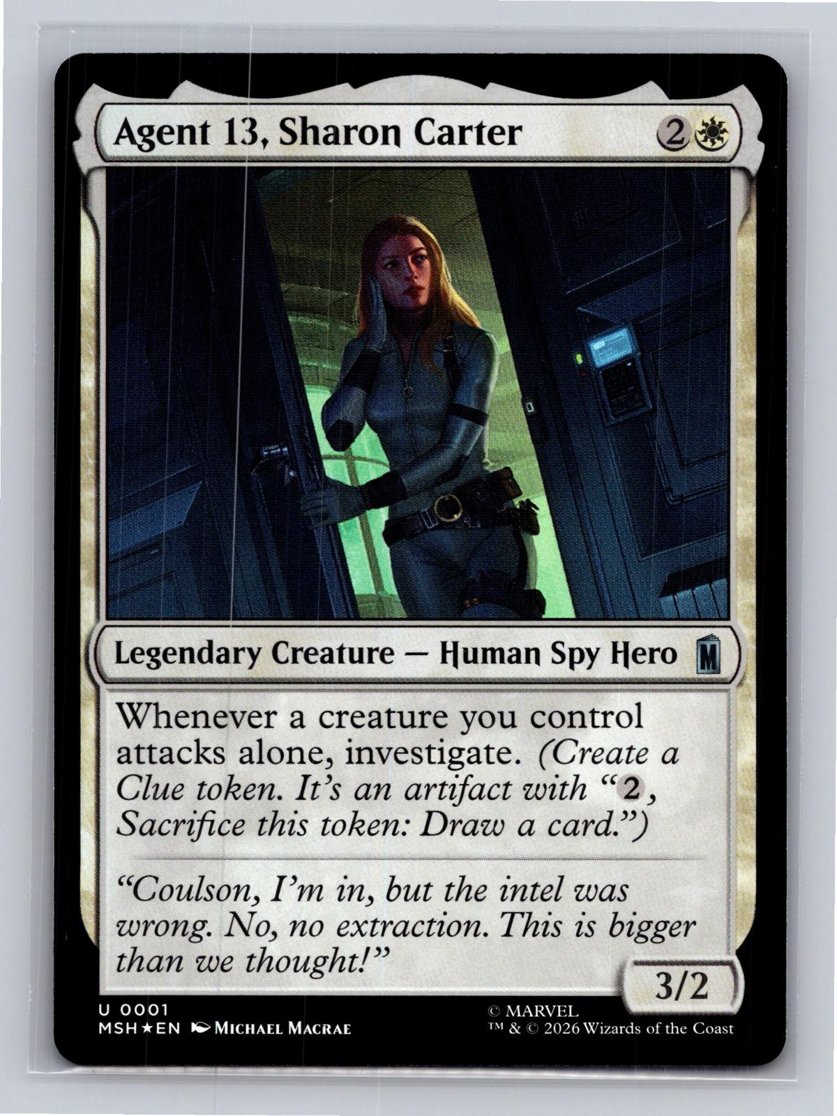 Agent 13, Sharon Carter Marvel Super Heroes Magic: The Gathering Foil Near Mint