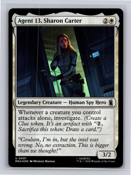 Agent 13, Sharon Carter Marvel Super Heroes Magic: The Gathering Foil Near Mint