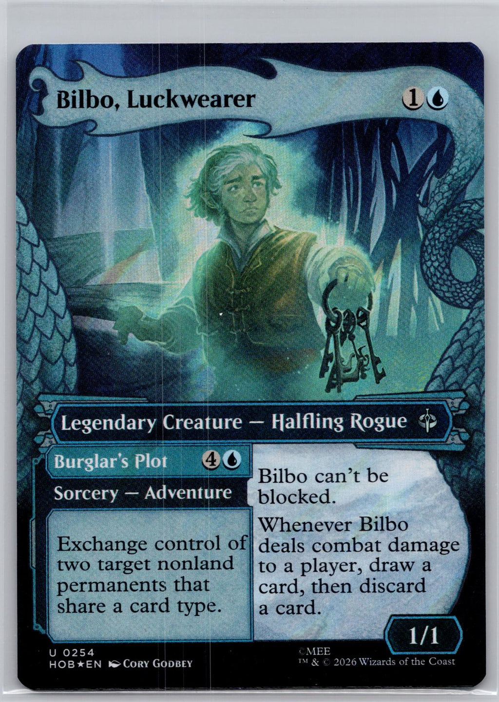 Bilbo, Luckwearer (Showcase) (Surge Foil) Holo The Hobbit M:TG NM
