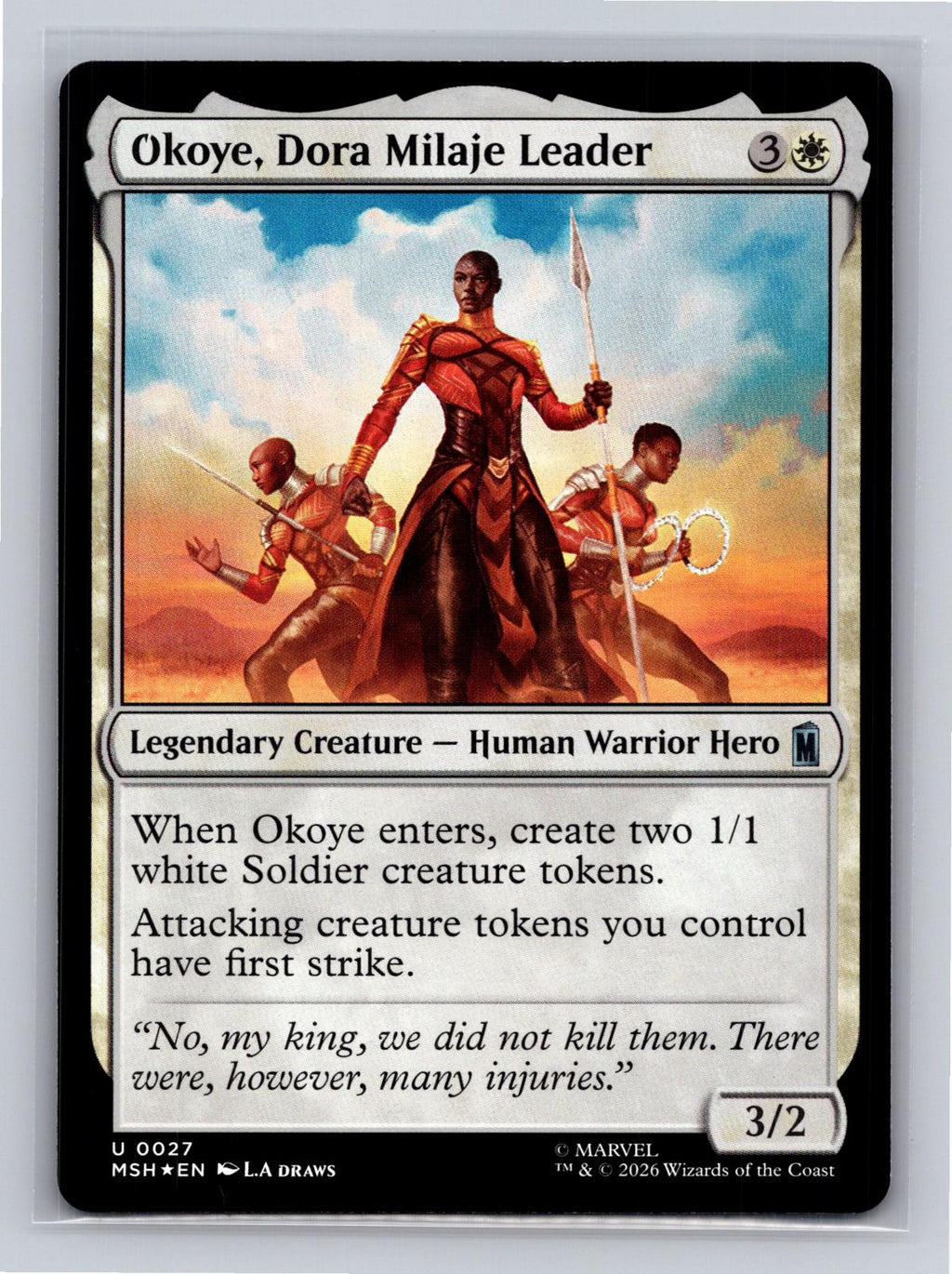 Okoye, Dora Milaje Leader Marvel Super Heroes Magic: The Gathering Foil NM