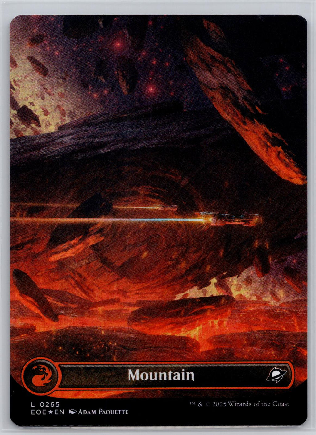 Mountain (0265) (Borderless) Edge of Eternities Magic: The Gathering Foil NM