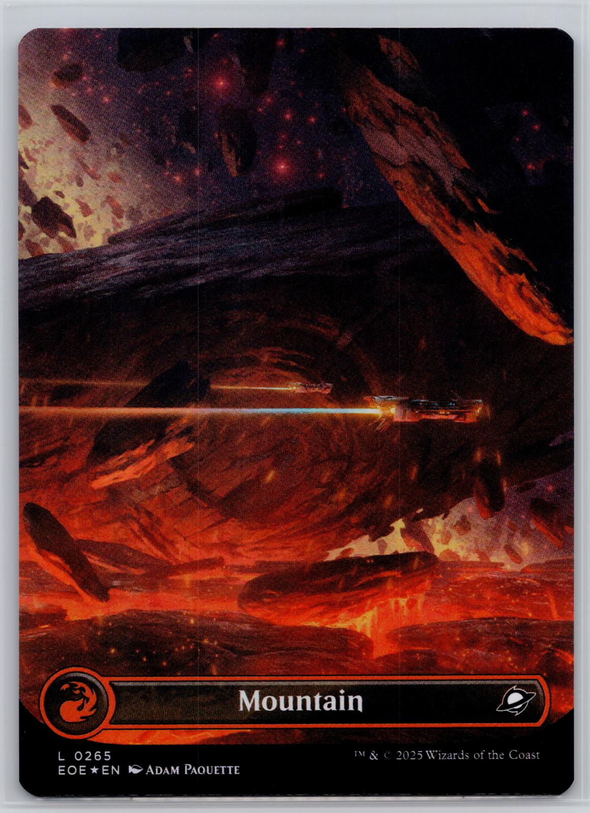 Mountain (0265) (Borderless) Edge of Eternities Magic: The Gathering Foil NM