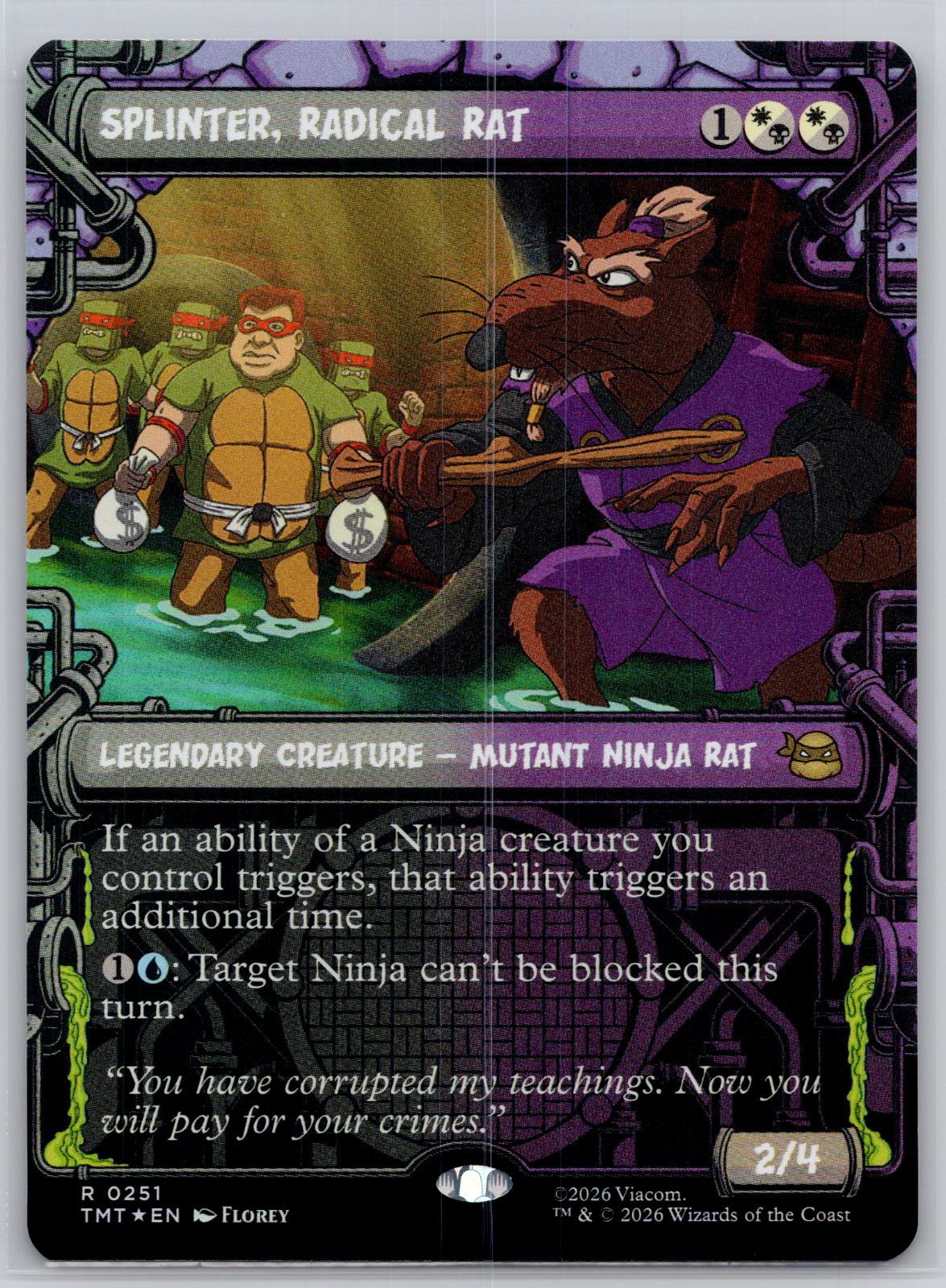 Splinter, Radical Rat (Showcase) Teenage Mutant Ninja Turtles M:TG Foil NM
