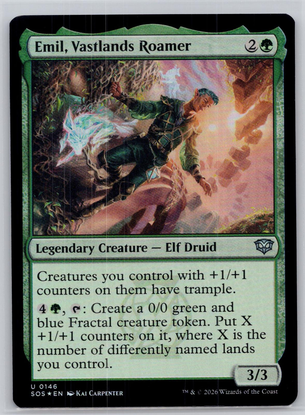 Emil, Vastlands Roamer Secrets of Strixhaven Magic: The Gathering Foil Near Mint