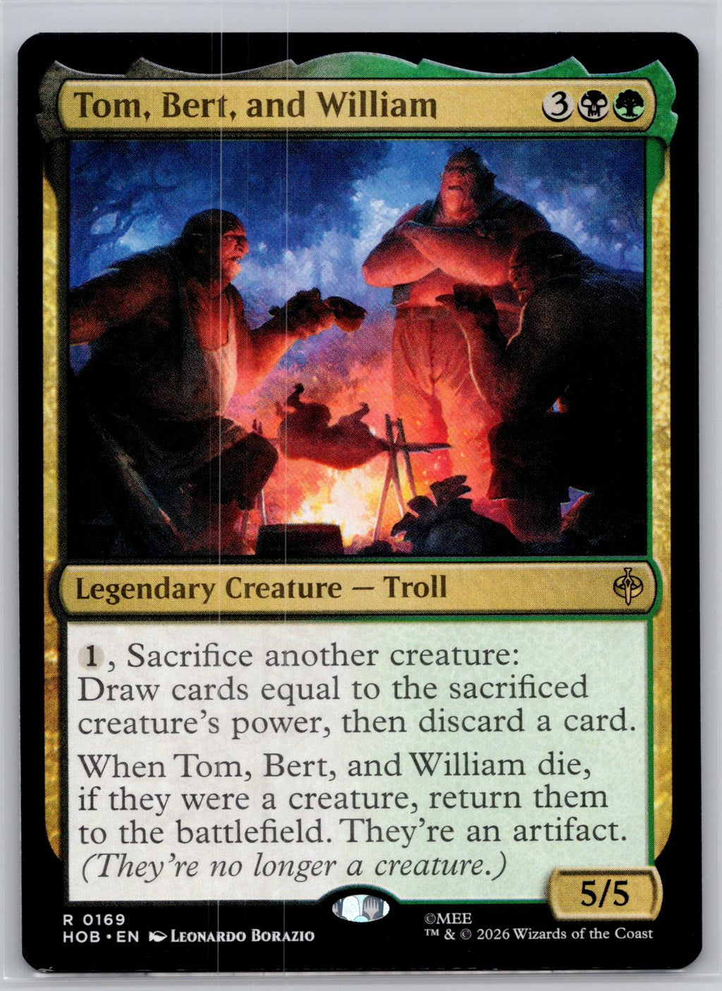 Tom, Bert, and William The Hobbit Magic: The Gathering Near Mint