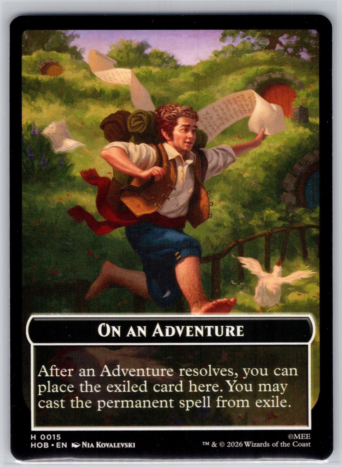 Human Soldier // On An Adventure Double-Sided Token The Hobbit M:TG NM