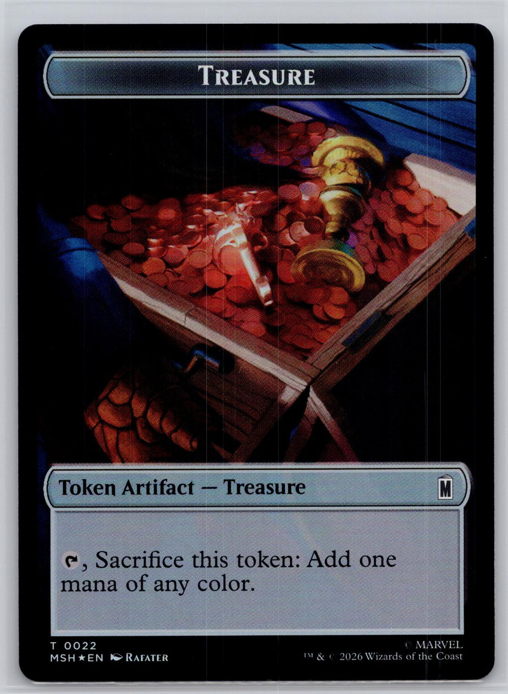 Villain // Treasure Double-Sided Token Marvel Super Heroes M:TG Foil NM