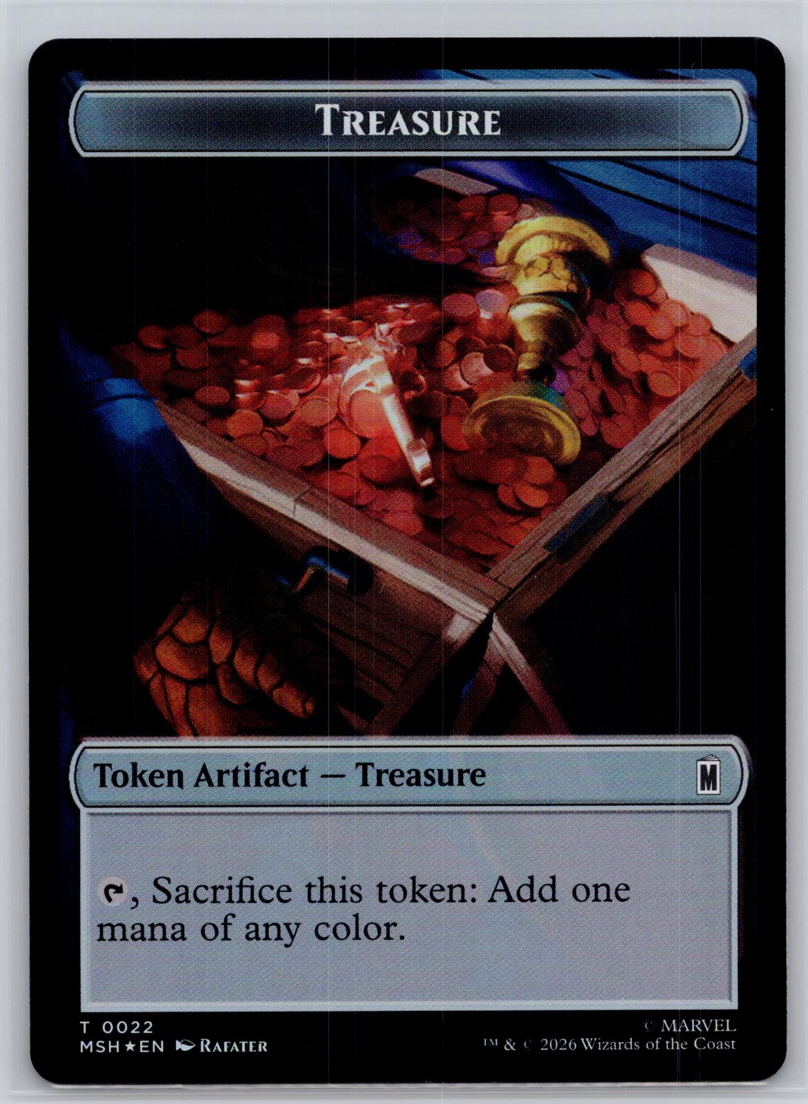 Villain // Treasure Double-Sided Token Marvel Super Heroes M:TG Foil NM