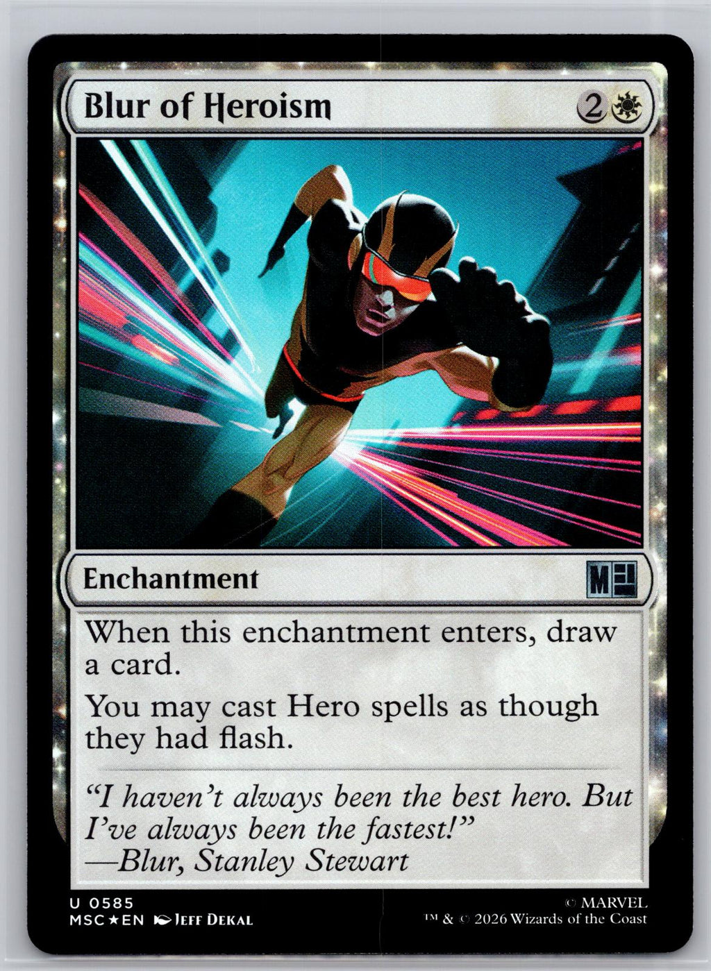 Blur of Heroism Commander: Marvel Super Heroes Magic: The Gathering Foil NM