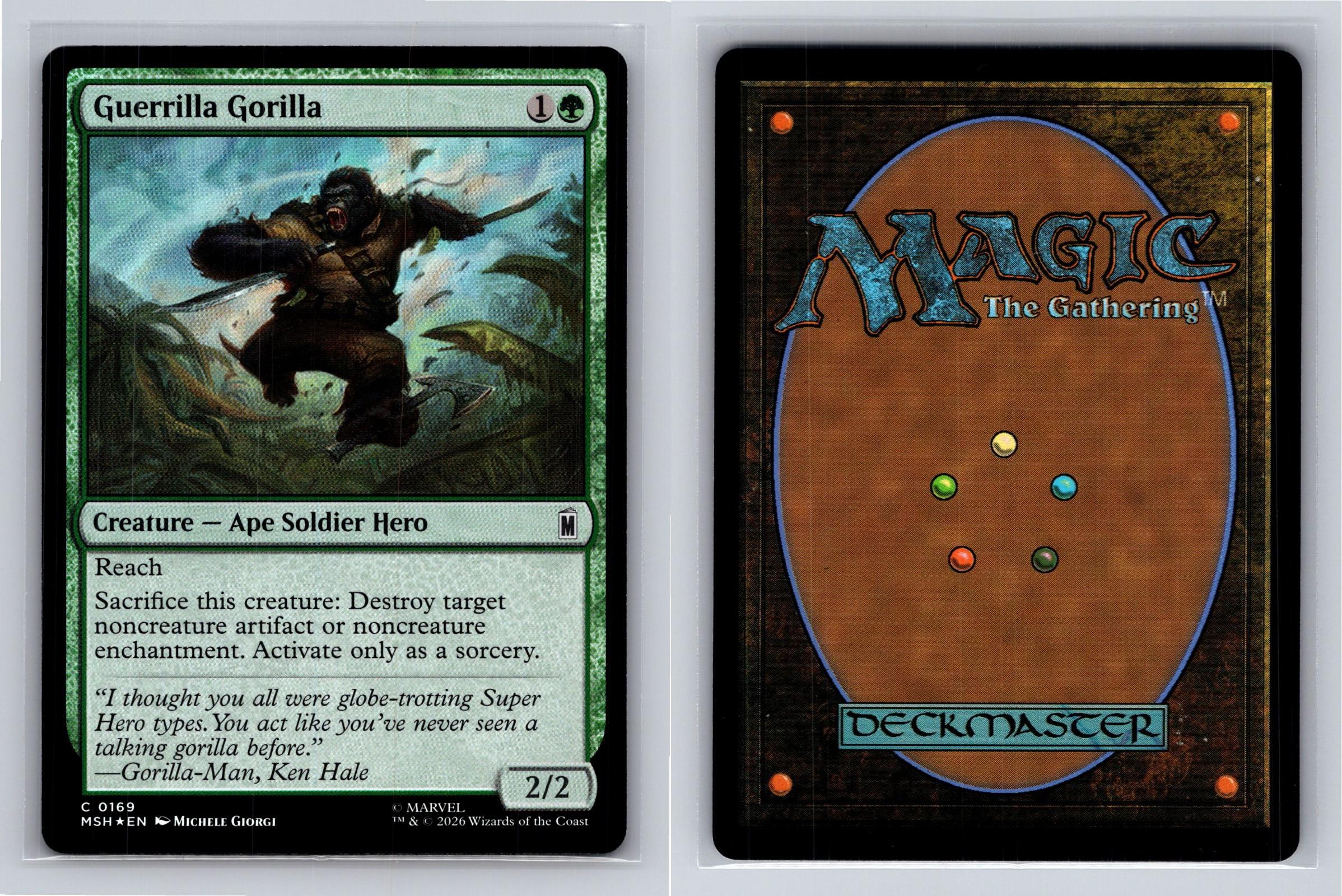 Guerrilla Gorilla Marvel Super Heroes Magic: The Gathering Foil Near Mint