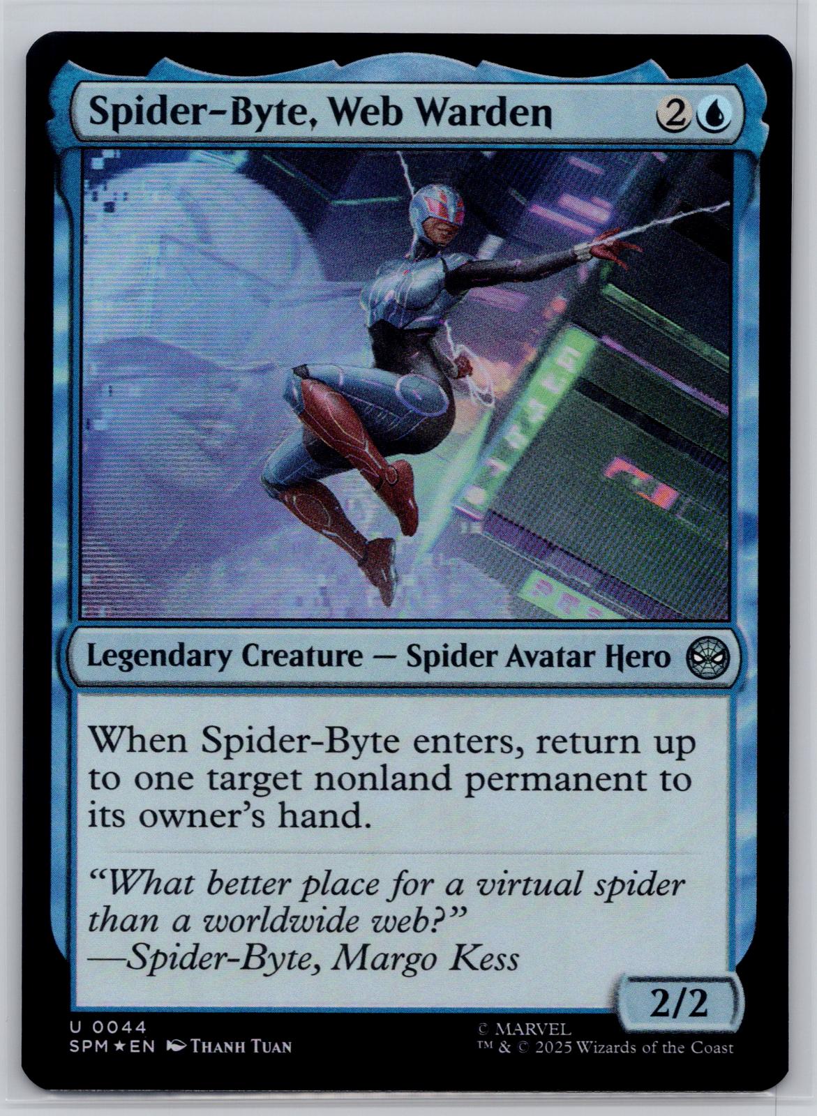 Spider-Byte, Web Warden Marvel's Spider-Man Magic: The Gathering Foil Near Mint