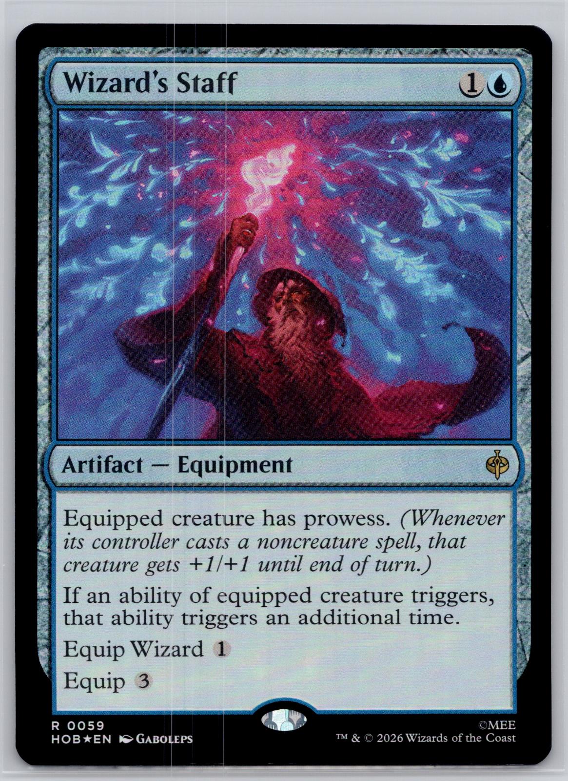 Wizard's Staff The Hobbit Magic: The Gathering Foil Near Mint