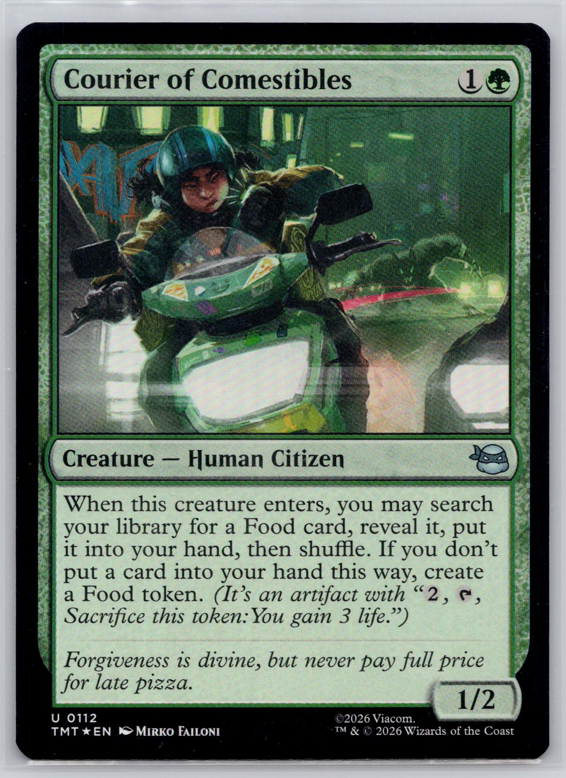 Courier of Comestibles Teenage Mutant Ninja Turtles Magic: The Gathering Foil NM