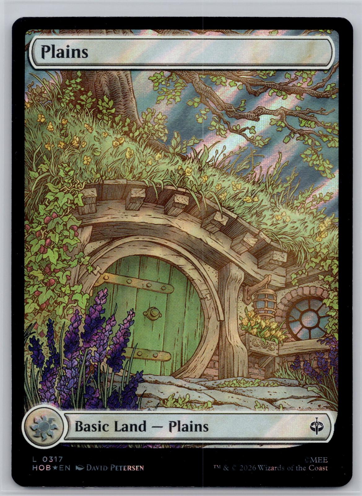 Plains (0317) (Surge Foil) Holo The Hobbit Magic: The Gathering Near Mint
