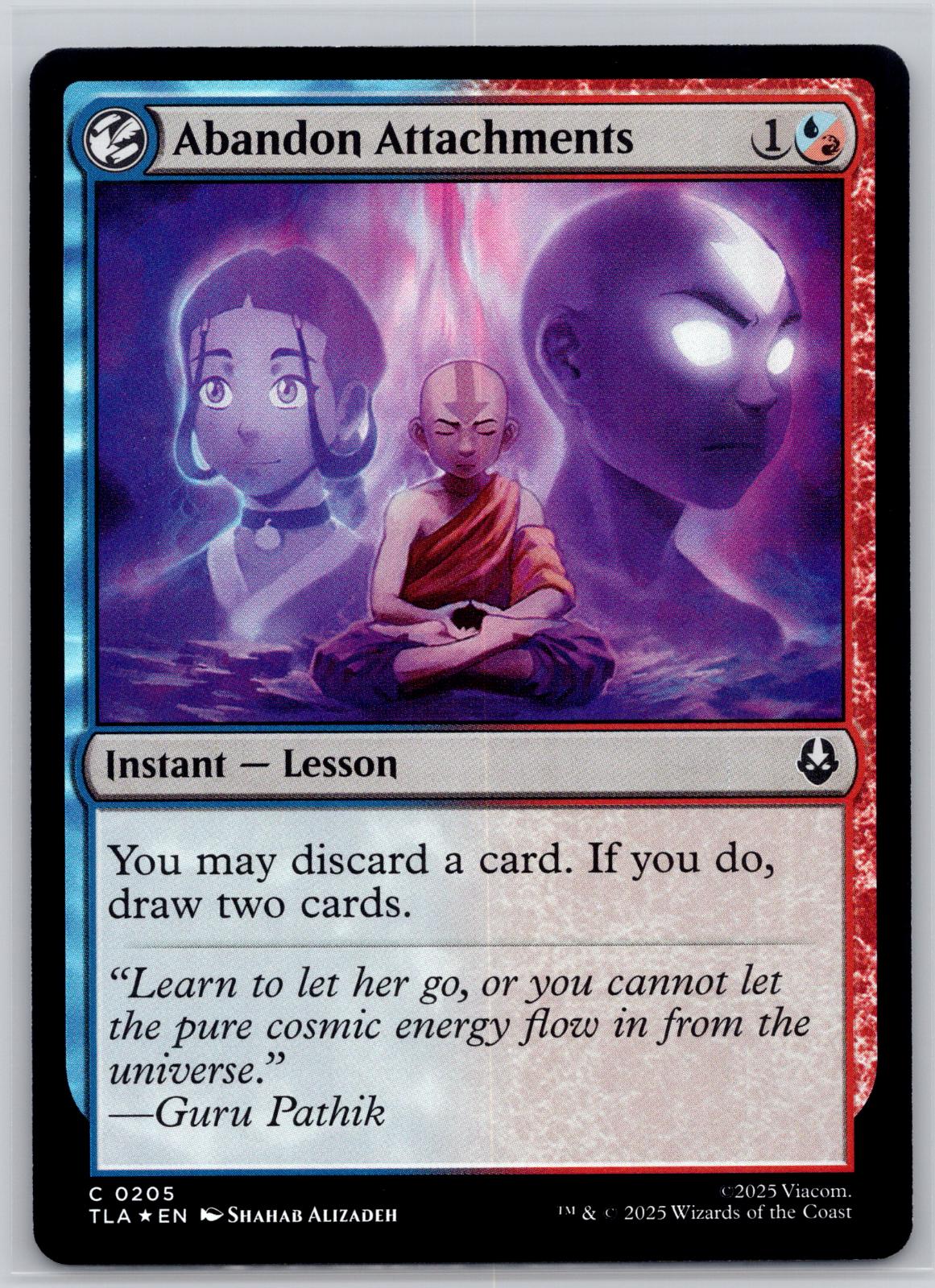 Abandon Attachments Avatar: The Last Airbender Magic: The Gathering Foil NM