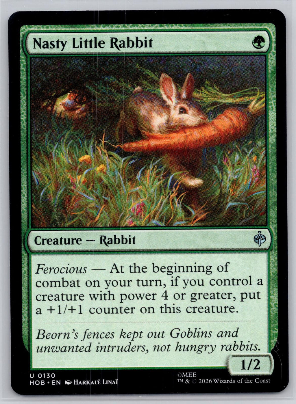 Nasty Little Rabbit The Hobbit Magic: The Gathering Near Mint