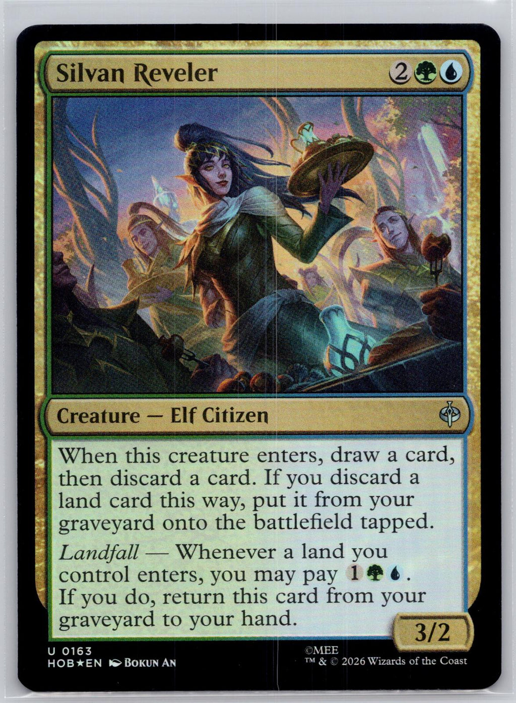 Silvan Reveler The Hobbit Magic: The Gathering Foil Near Mint