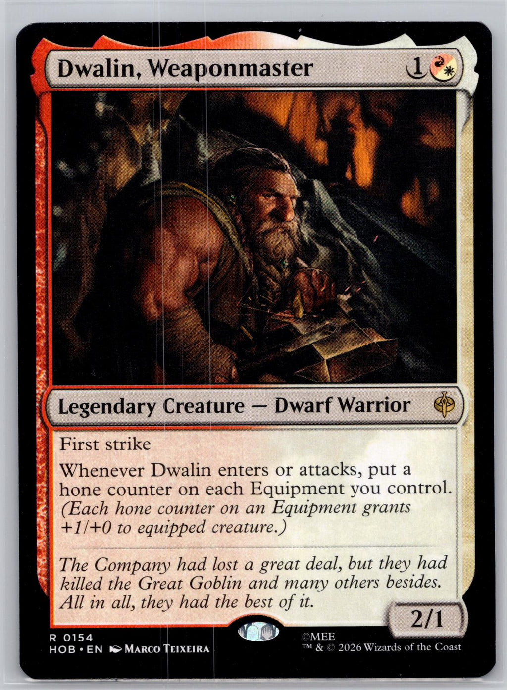 Dwalin, Weaponmaster The Hobbit Magic: The Gathering Near Mint