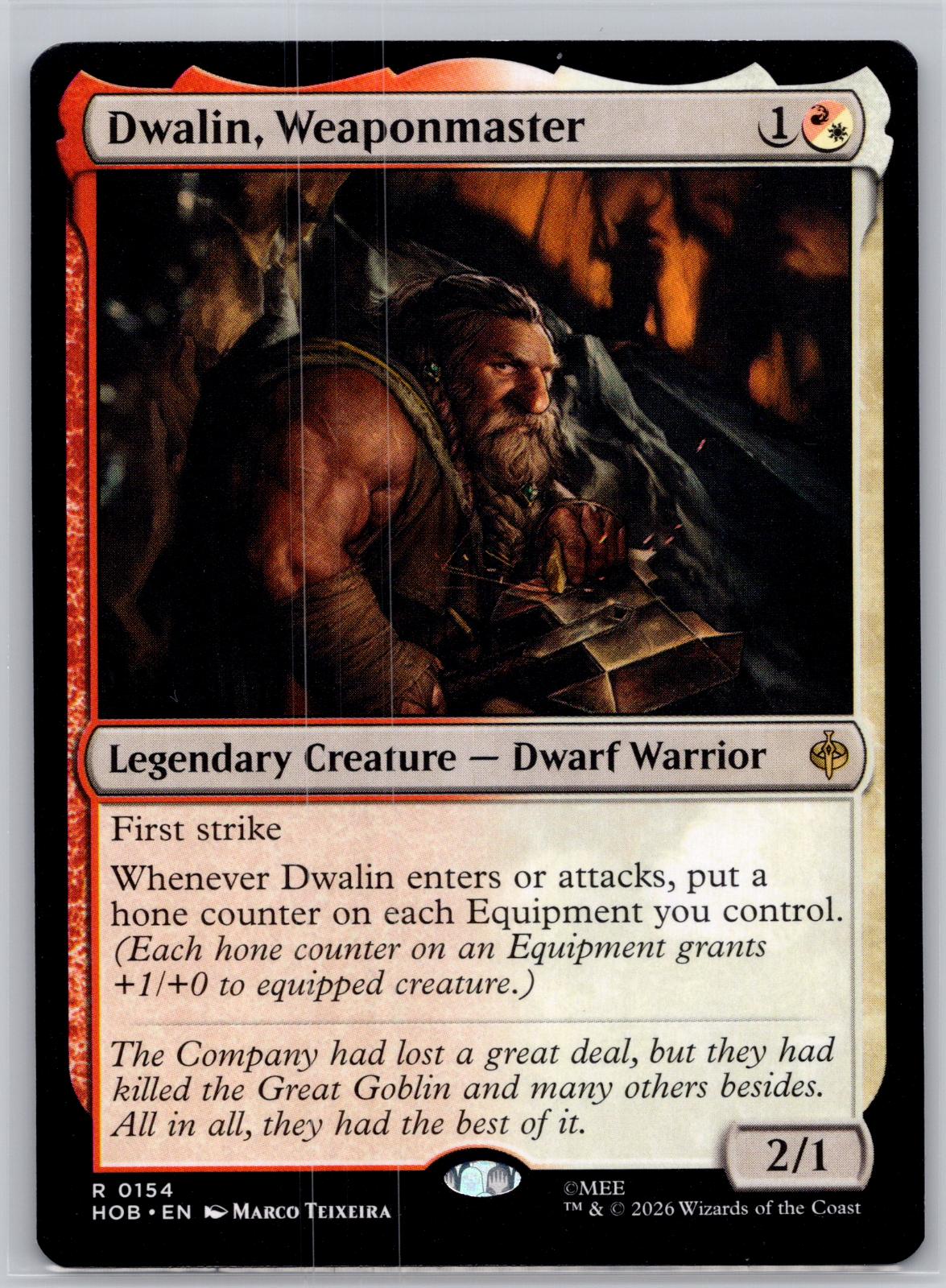 Dwalin, Weaponmaster The Hobbit Magic: The Gathering Near Mint