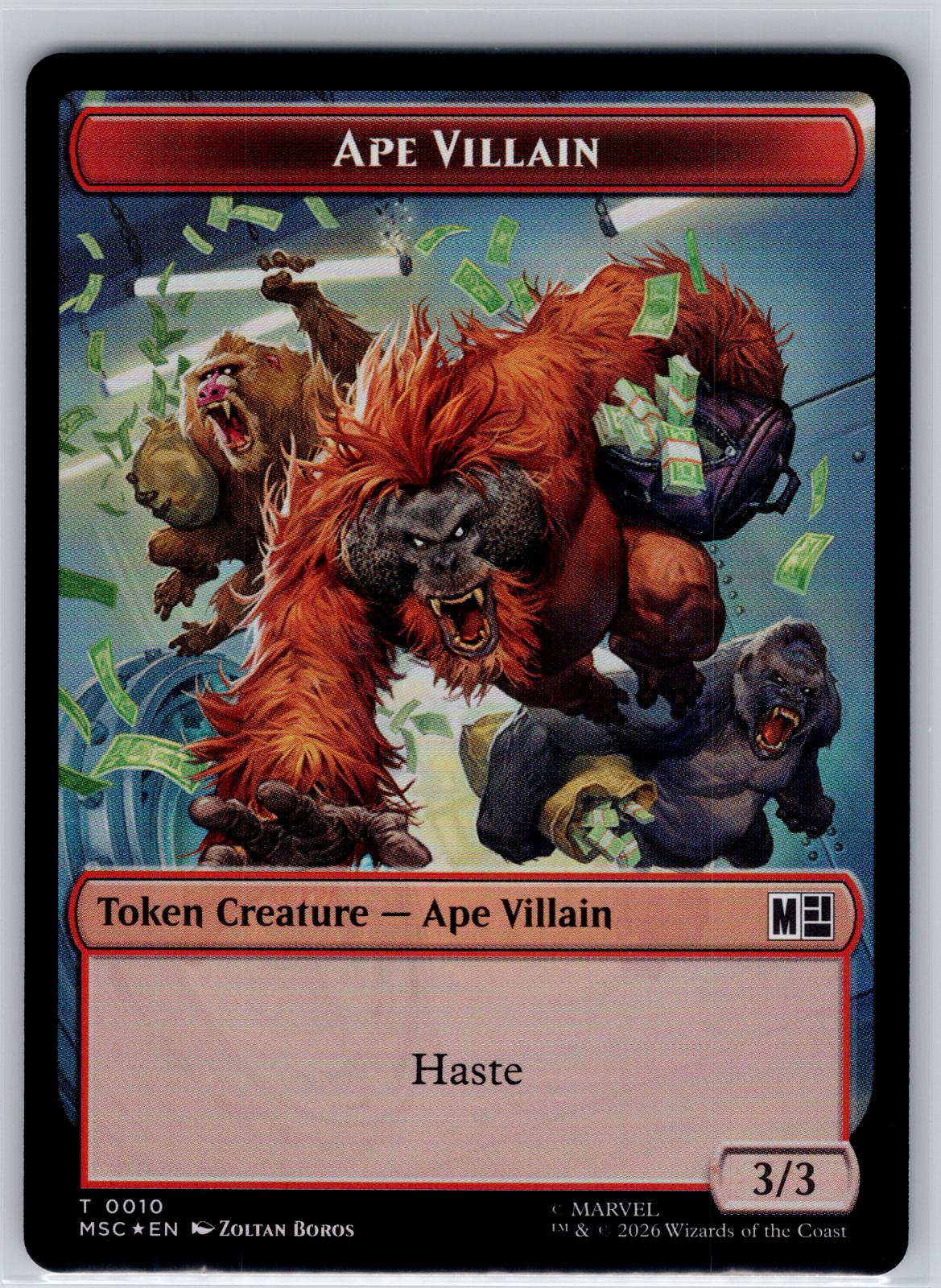 Shapeshifter//Ape Villain 2-Sided Token Commander:MSH M:TG Foil NM