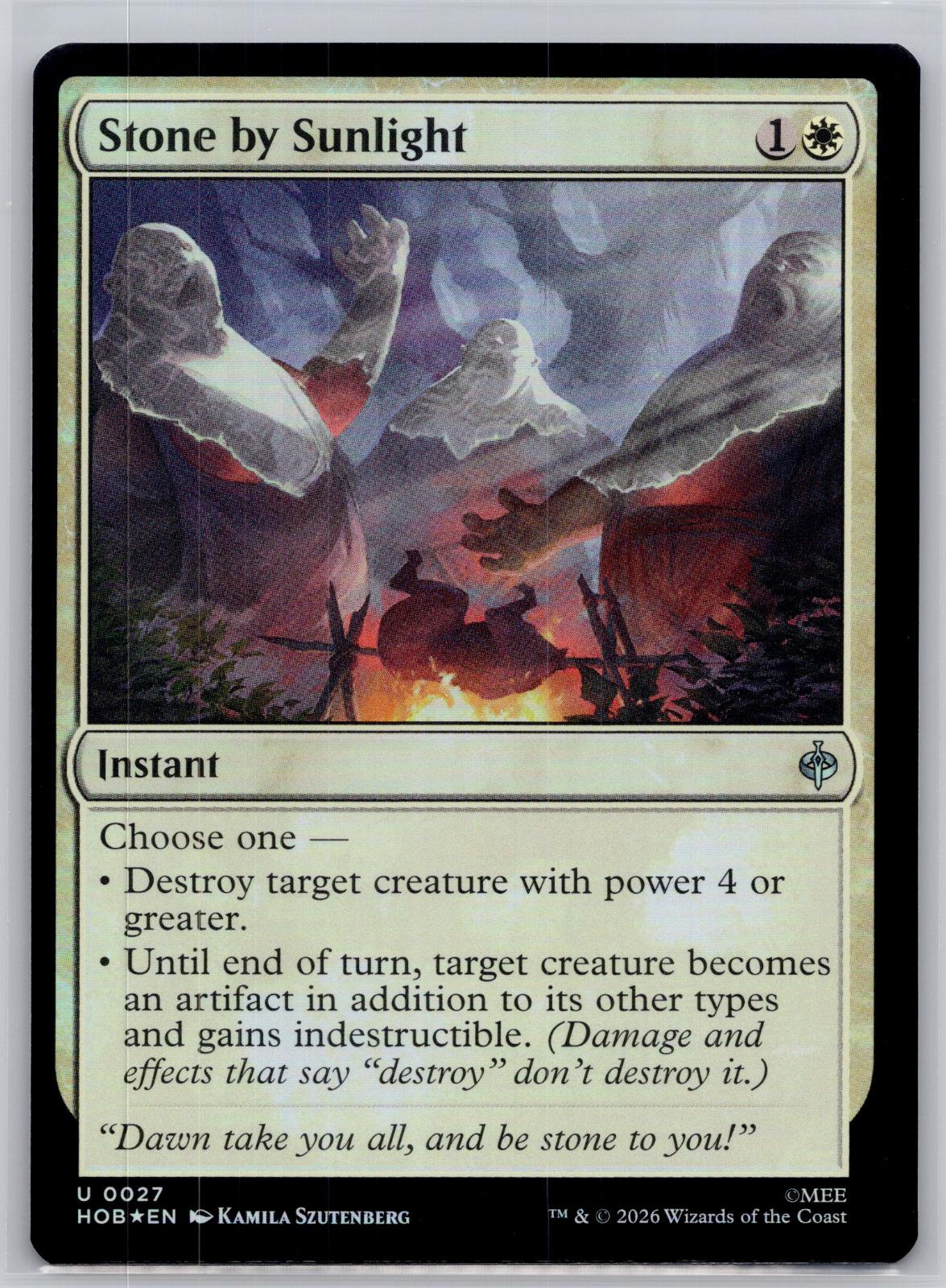 Stone by Sunlight The Hobbit Magic: The Gathering Foil Near Mint