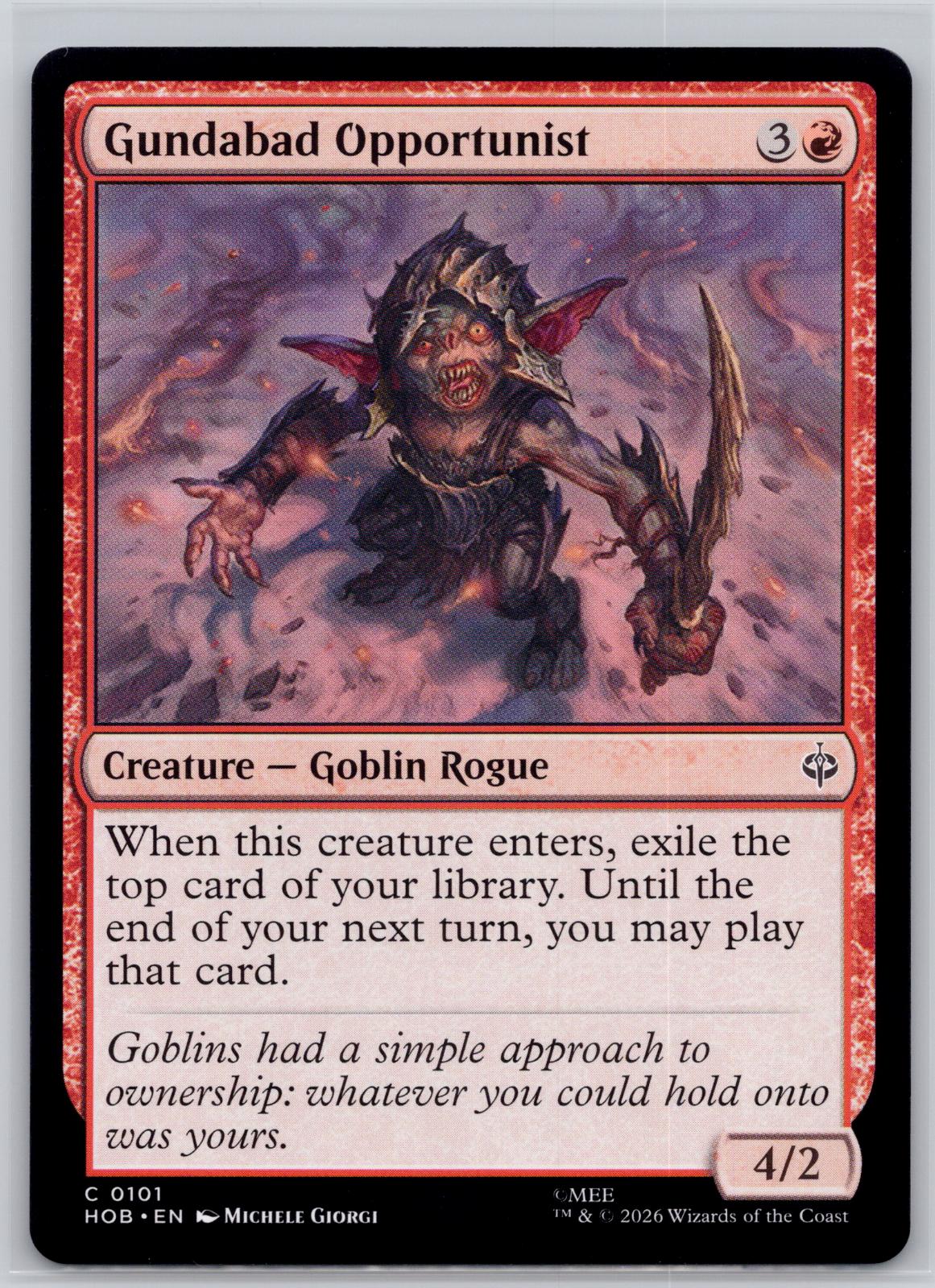 Gundabad Opportunist The Hobbit Magic: The Gathering Near Mint