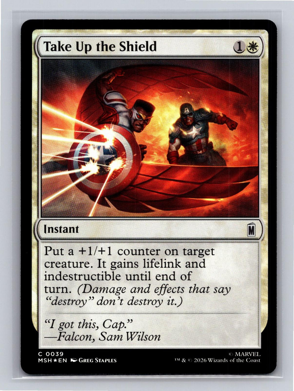 Take Up the Shield Marvel Super Heroes Magic: The Gathering Foil Near Mint