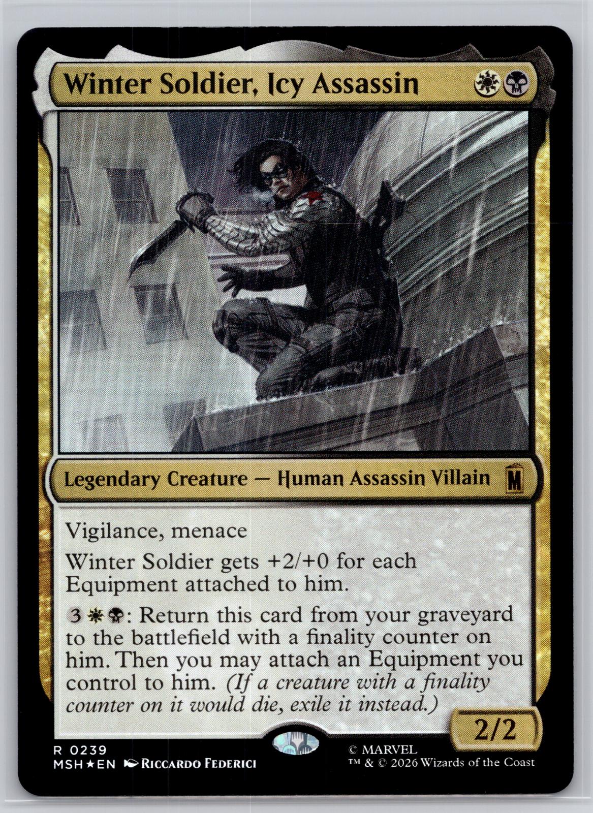 Winter Soldier, Icy Assassin Marvel Super Heroes Magic: The Gathering Foil NM
