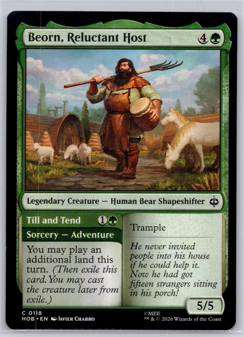Beorn, Reluctant Host The Hobbit Magic: The Gathering Near Mint