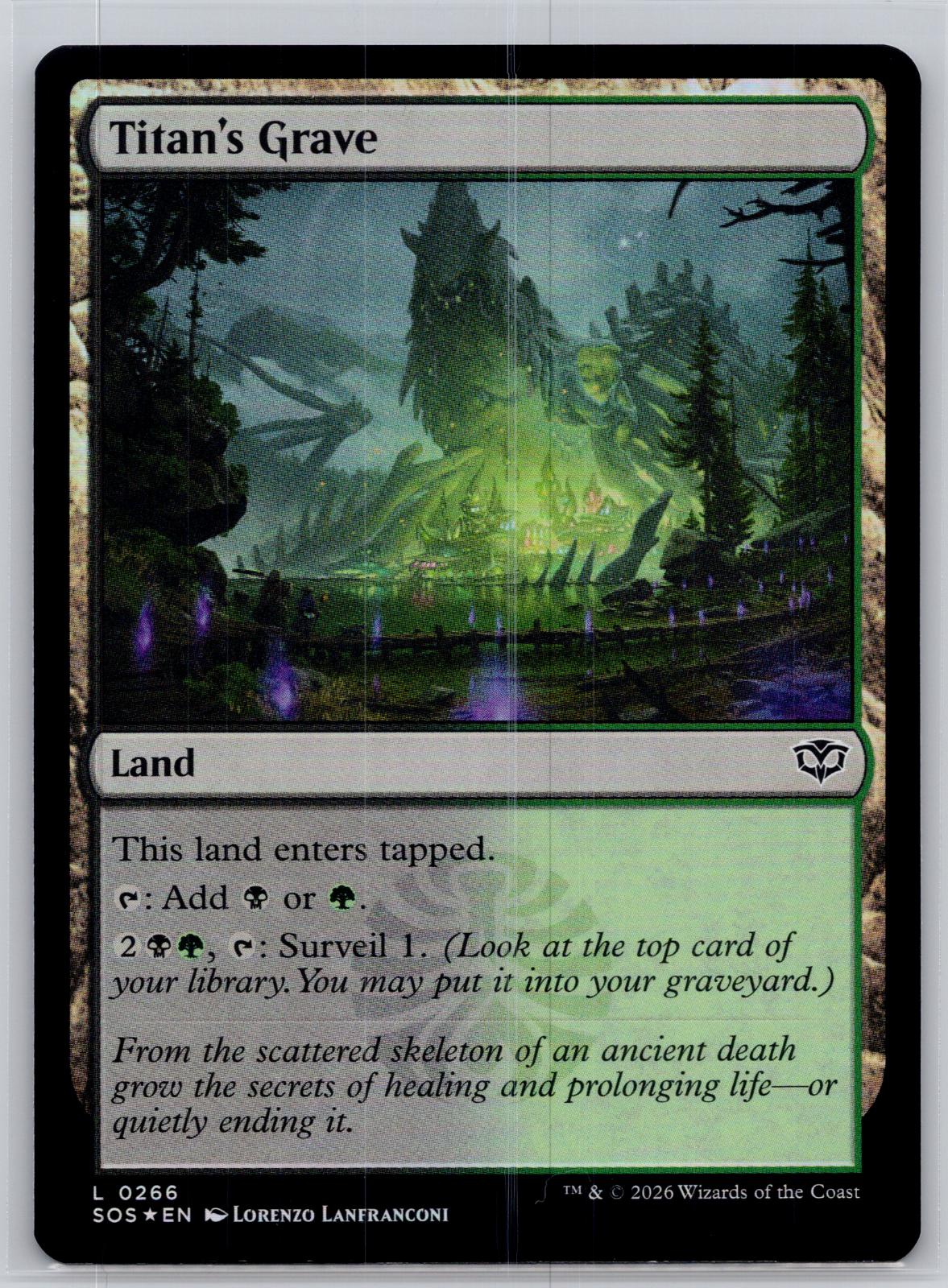 Titan's Grave Secrets of Strixhaven Magic: The Gathering Foil Near Mint