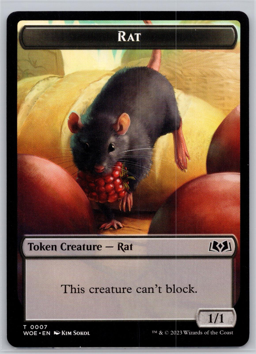 Rat Token Wilds of Eldraine Magic: The Gathering Near Mint