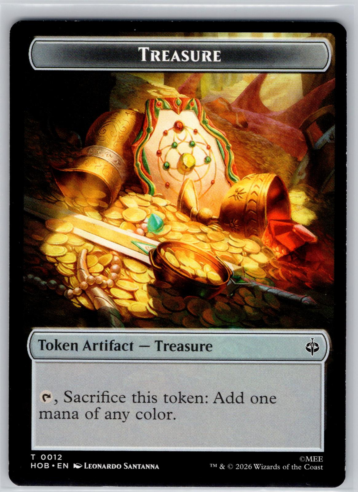 Human Soldier // Treasure (0012) Double-Sided Token The Hobbit M:TG NM