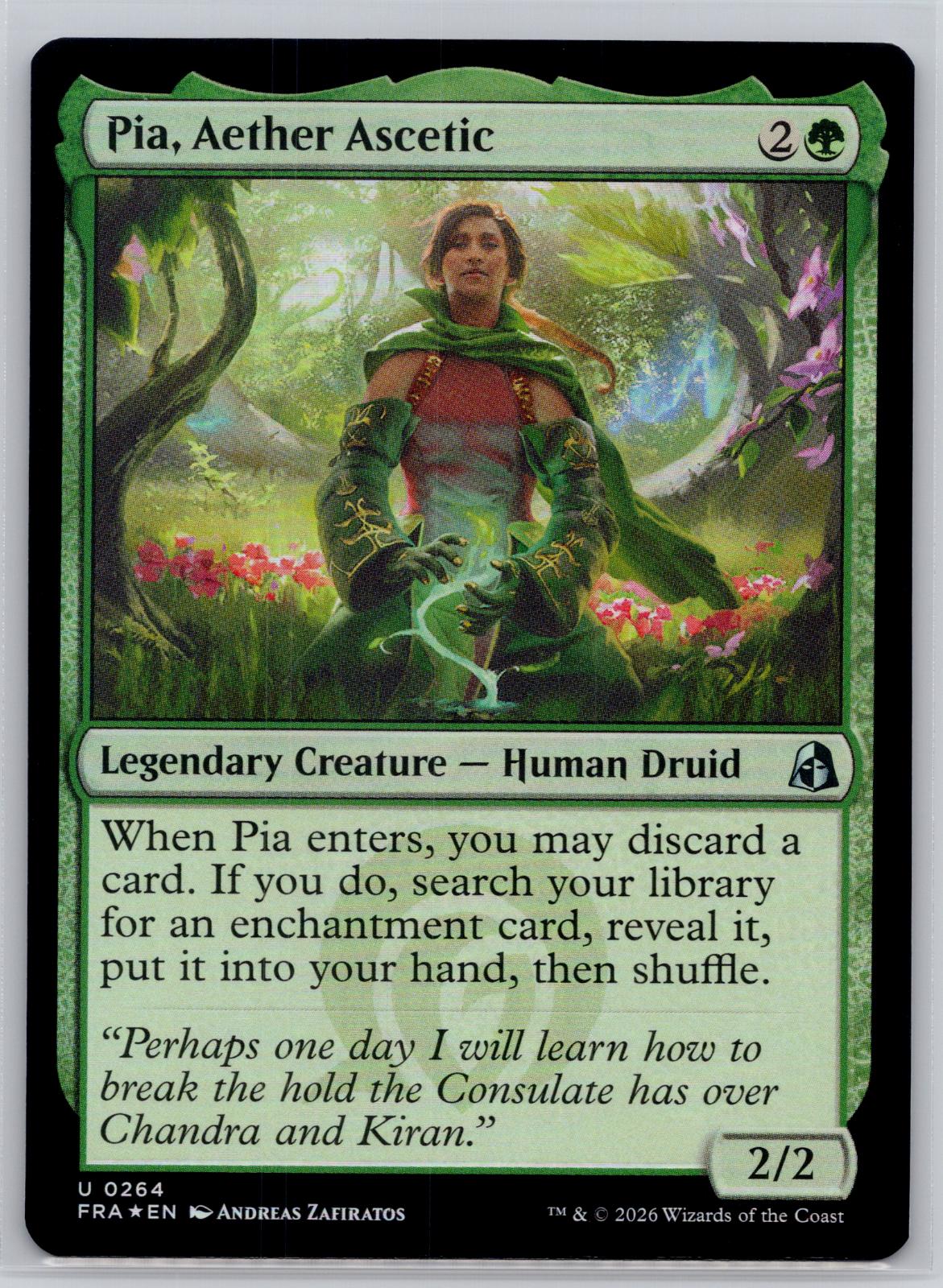 Pia, Aether Ascetic Reality Fracture Magic: The Gathering Foil Near Mint