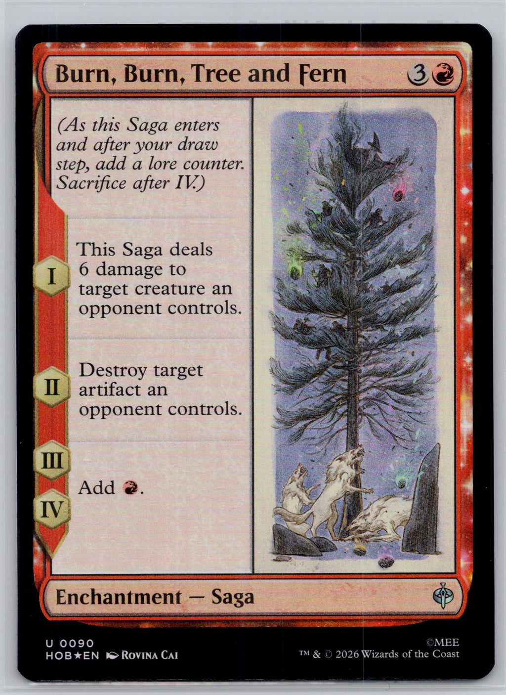 Burn, Burn, Tree and Fern The Hobbit Magic: The Gathering Foil Near Mint