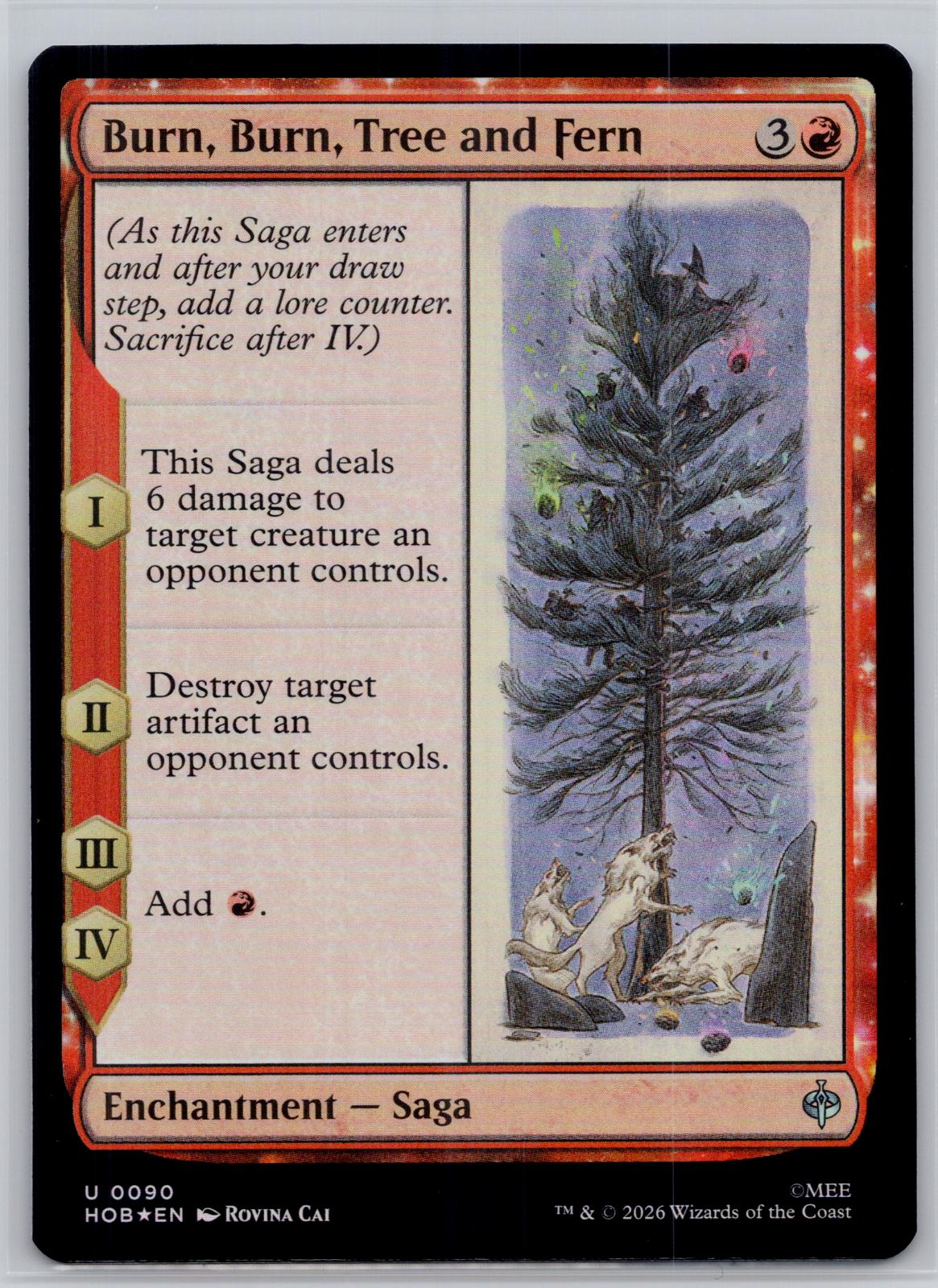 Burn, Burn, Tree and Fern The Hobbit Magic: The Gathering Foil Near Mint