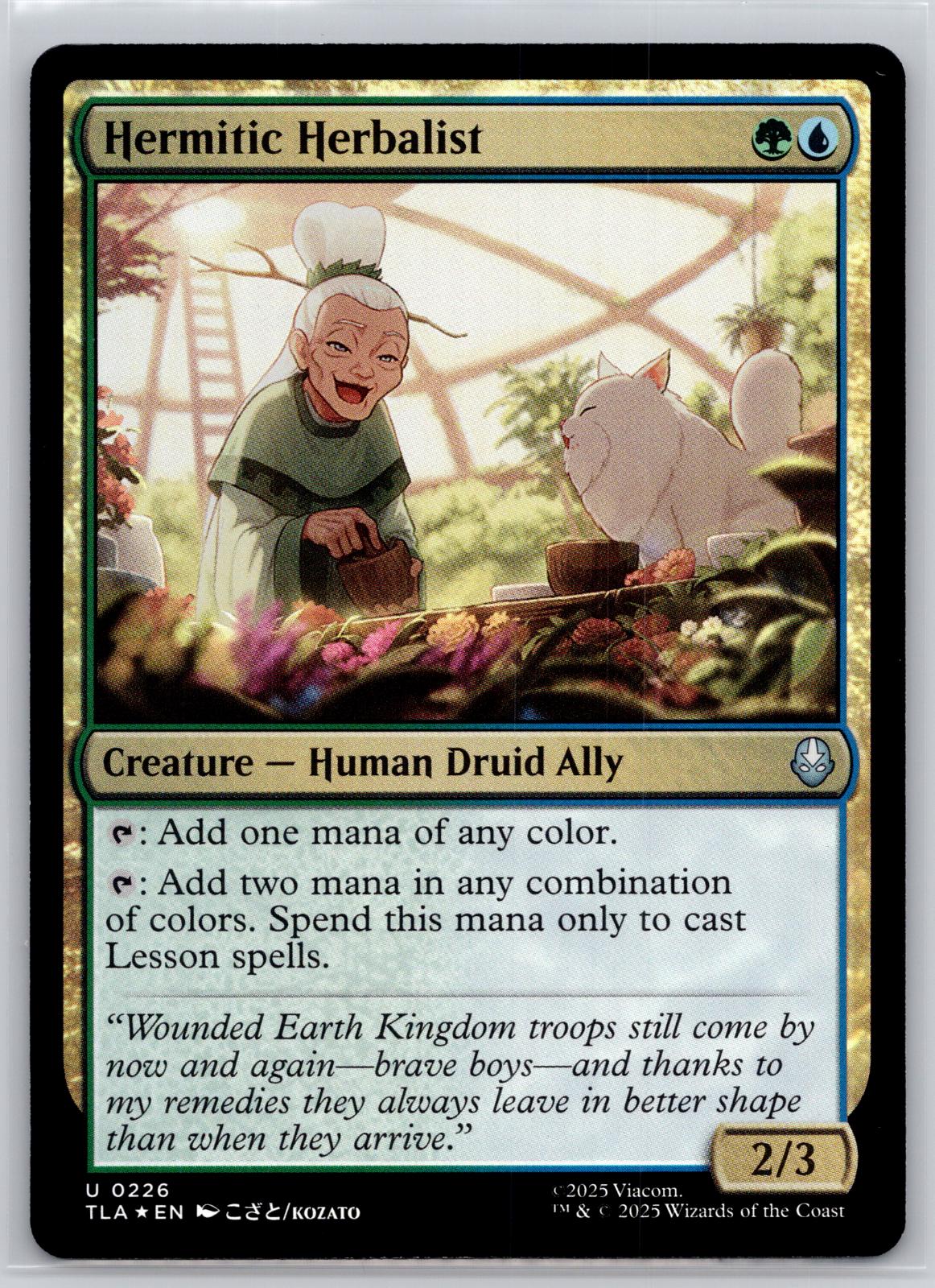 Hermitic Herbalist Avatar: The Last Airbender Magic: The Gathering Foil NM