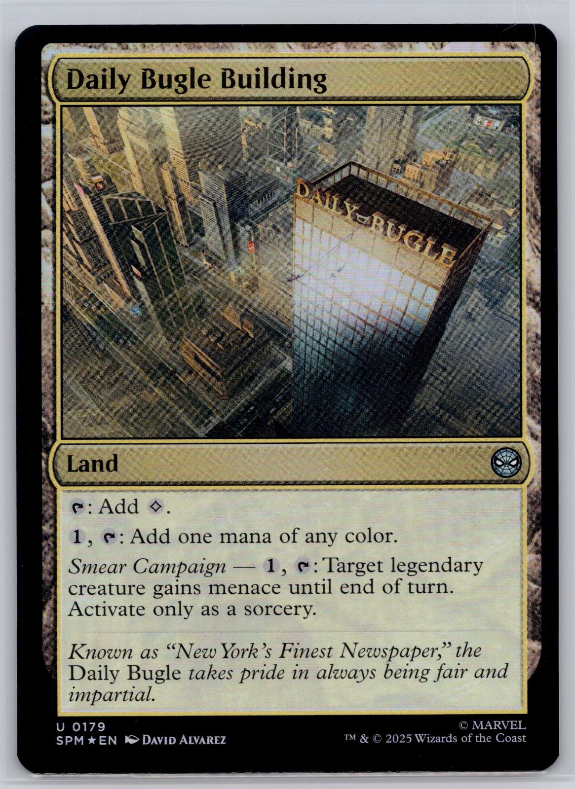 Daily Bugle Building Marvel's Spider-Man Magic: The Gathering Foil Near Mint