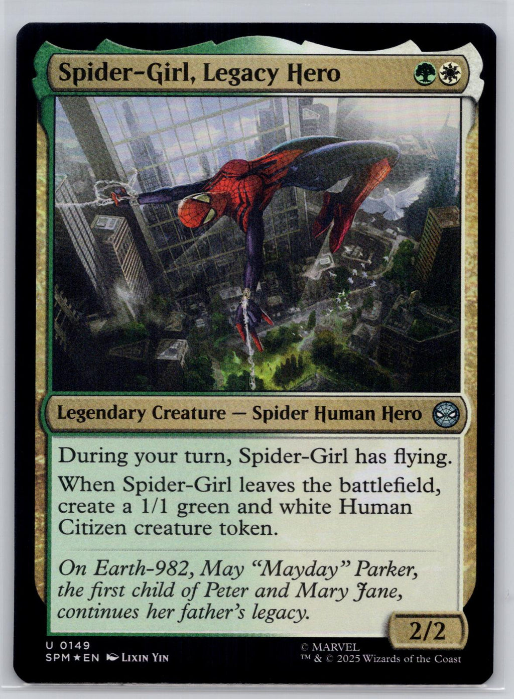 Spider-Girl, Legacy Hero Marvel's Spider-Man Magic: The Gathering Foil Near Mint